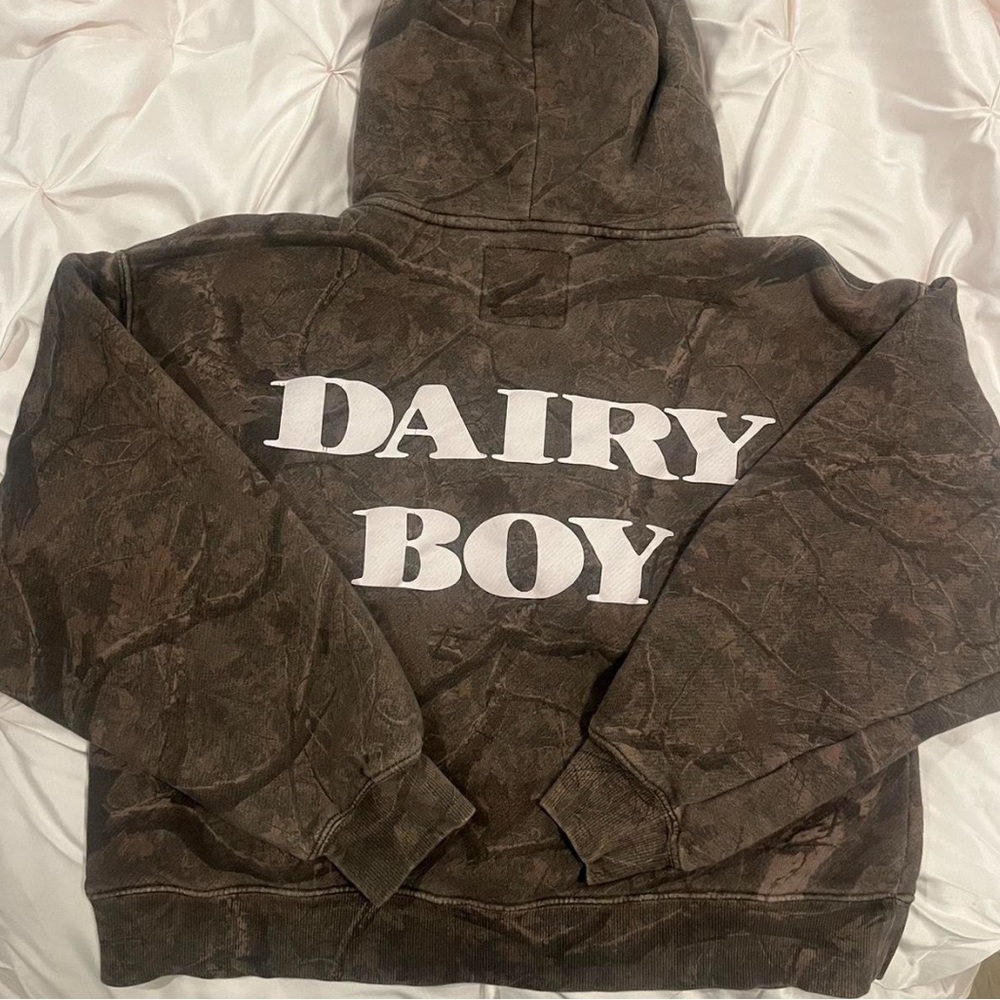 Dairy Boy Pink Puff Logo Hoodie